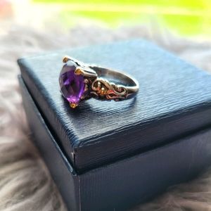 Sterling Silver and Purple Amethyst Ring